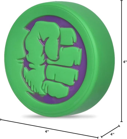 Marvel Comics for Pets Vinyl Hulk Dog Toy | Small Squeaky Dog Toy The Incredible Hulk Fist Logo | Marvel Comics Collection Squeaky Dog Toys Small Dog Toy, 4 Inch