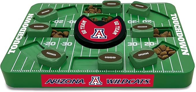 Pets First NCAA University of Arizona Large Puzzle Treat Toy for Dogs - Interactive Slow Feeding Toy, New Large Size