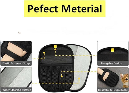 Pet Hair Removal Glove for Cats Dogs - 2PCS Extra Large Thickened Upgraded Five Finger Electrostatic Pet Hair Gloves Reusable Magic Brush Pet Hair Remover Tool for Laundry Couch Carpet Car Seat