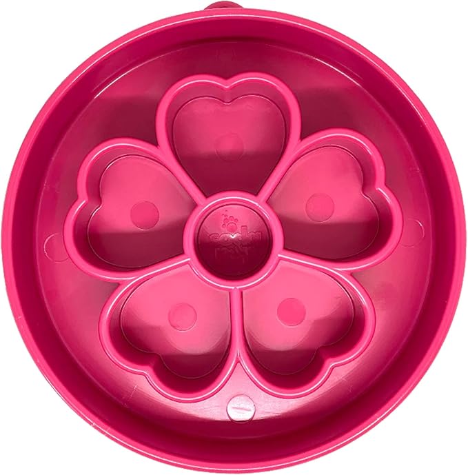 SodaPup Flower Design Enrichment Bowl – Durable Slow Feeder Bowl Made in USA from Non-Toxic, Pet-Safe, Food Safe Material for Mental Stimulation, Slowing Down Eating, Healthy Digestion, & More
