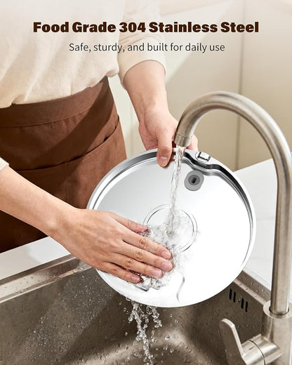 Dog Water Fountain for Large Dogs, 7L/236oz Stainless Steel Dog Water Bowl Dispenser, Automatic Pet Fountain with Ultra Quiet Pump, Large Drinking Area