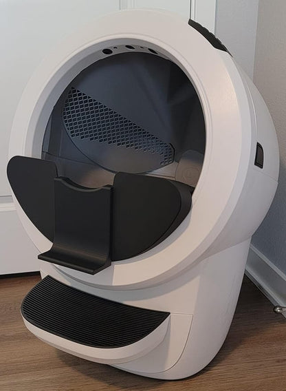 Pee Guard Max Shield Step for Litter-Robot 4 : Anti-Flicking, One-Piece Design (Black Pee Guard w/Leveler)