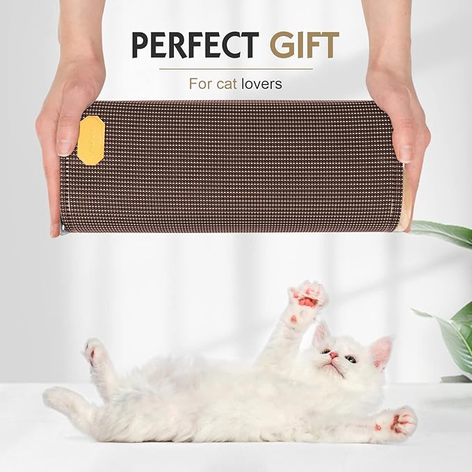 Wall-Mounted Cat Hammock & Shelves Set with 2 Steps - Premium Cat-Wall Furniture for Indoor Cats, Climbing, Lounging - Durable Multi-Level Perch for Large Cats (Brown)