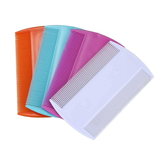 4 Pcs Lice Combs, Double sided Pet Combs, Cat Dog Pet Grooming Fine Tooth HairMixed Color