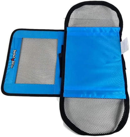 Pet Travel Bag for Originals & Minis, Small Pet Carrier w/Mesh & Nylon Lining, Dog Carrier for Medium Dogs, Versatile Kitten Carrier & Puppy Carrier, Easy to Clean, Blue - Perfect Petzzz