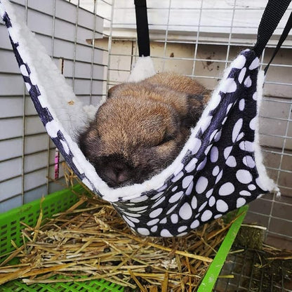 AKIRO for Kitten Cat Cage Cage Hammock, Hanging Bed Round Dot Tower Zebra Leopard Pattern Warm Pet Hammock, Soft Plush Hanging Cat Bed Mat Winter Warm Cotton