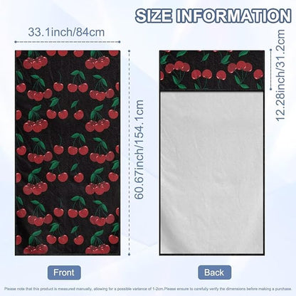 SEANATIVE Cherry Print Car Towel Front Seats Seat Covers, Washable Seat Protector, Fit Beach Swimming Outdoor Sports, Universal Fit Most Cars Trucks SUVS Car