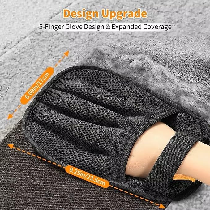 Hair Removal Glove for Cats & Dogs – 5-Finger Electrostatic Pet Hair Remover, Reusable Grooming Mitt for Bathing, Cleaning, Lint & Fur Removal – Static Design, Easy Clean, Non-Slip