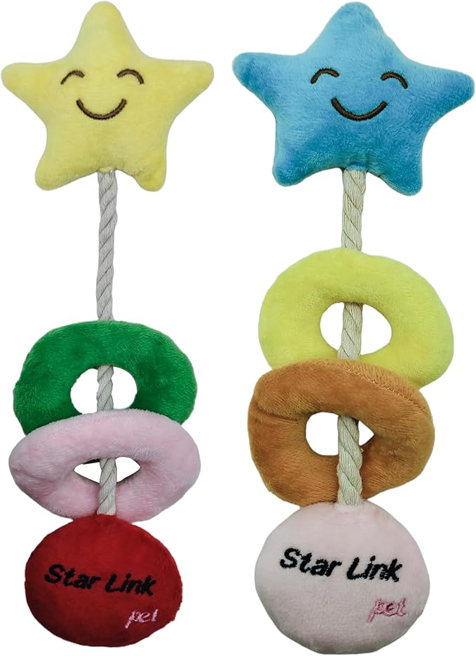 1PC Squeaky Dog Toys to Keep Them Busy Squeaky Dog Toys with Soft Fabric, for Small, Medium, and Large Dogs for Daily Interaction, Companion Training (Star)