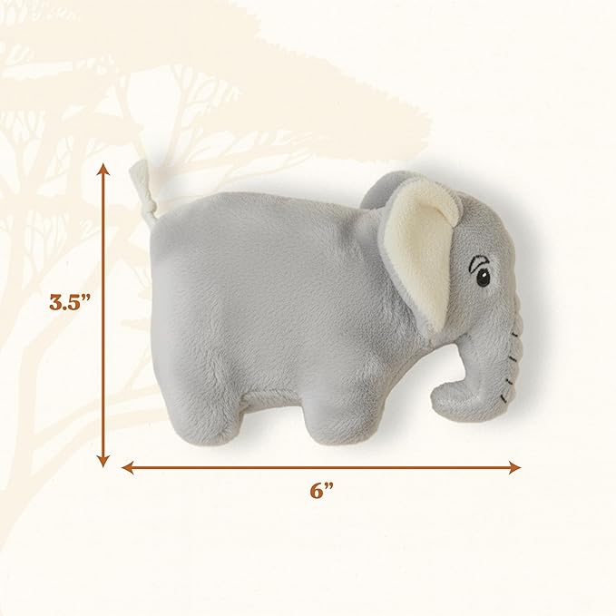 Dog Toys | Plush Toy Elephant Stuffed Animal for Dogs | Small Eco Friendly Toy - Easy to Clean and Made from Non Toxic Materials