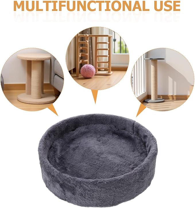 BETOOKY Cat Tree Tower Accessories Replacement - Round Top Pet Bed 11.8 x 11.8 - Washable Basket Cushion Bed for Cat Tree Tower Parts