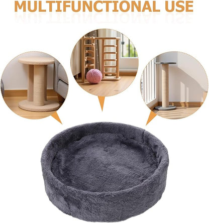 BETOOKY Cat Tree Tower Accessories Replacement - Round Top Pet Bed 11.8 x 11.8 - Washable Basket Cushion Bed for Cat Tree Tower Parts