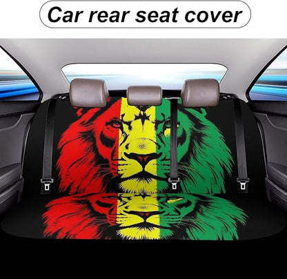 Car Seat Protector SUV Bench Seat Cover, Fashion Decor, Dirt Proof Dog Car Back Seat Cover for Trucks SUV Compatible with Reggae Rasta Flag Lion