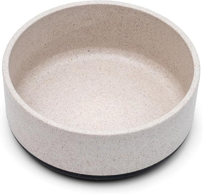Titan Bamboo Dog Bowl Medium with Ultra Grip Rubber Base Pet Bowl 7 inch