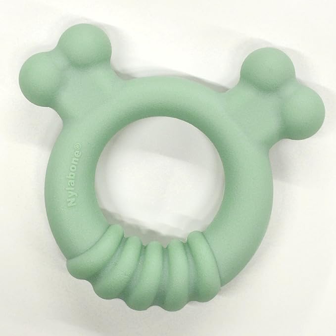 Nylabone Sensory Material Soothing Puppy Chew Toy Ring, Toys for Teething Puppies, Chicken Flavor, Small - Up to 25 lbs, 1 Count
