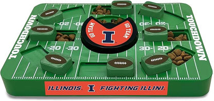 Pets First NCAA Illinois Large Puzzle Toy, Interactive Treat Dispenser, Slow Feeding Toy for Dogs, New Large Size