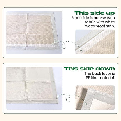 Puppy Pads 30 Count Small 22x22in Bamboo Training Pads Deodorizing Leakproof Quick Drying Dog Pee Pads Super Absorbent Disposable Pee Pads for Dogs Puppies, Doggie, Cats, Rabbits