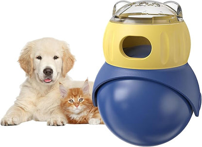 Mira's Pocket Wobble Treat Dispensing Pet Toy, Interactive Slow Feeder Puzzle Toy for Mental Stimulation and Boredom Relief for Cats and Dogs