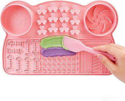Slow Feeder Insert Dog Indoor Pet Bowl (Pink Panda)