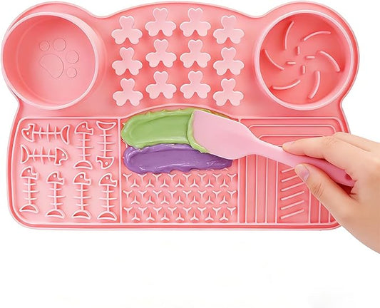 Slow Feeder Insert Dog Indoor Pet Bowl (Pink Panda)