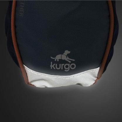 Kurgo Go Stuff It Dog Treat Bag, Training Treat Pouch Bag for Dogs, Treat Pouches for Pets, Hands-Free Pouch Waist, Reflective, Includes Carabiner (Coastal Blue)