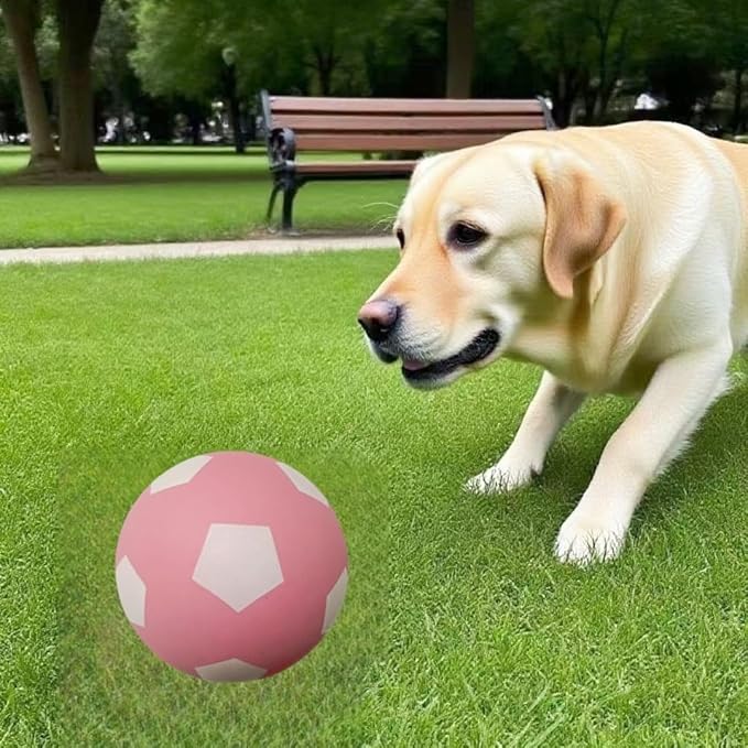 4 Pack Squeaky Dog Ball, Soft Latex Rubber Squeaky Dog Toys for Small, Cute Bounce Squeak Toys Play Fetch Soccer BallOrange, （Green, Pink, Light Blue