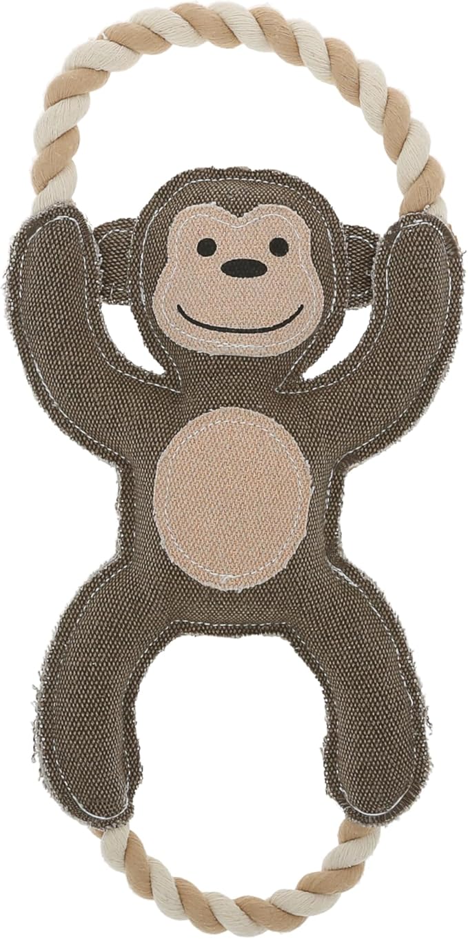 Pavilion Gift Company - Wild - Canvas Rope Dog Toy Monkey Humor Tug of War Puppy K9 Doggy Lover Parent Gift