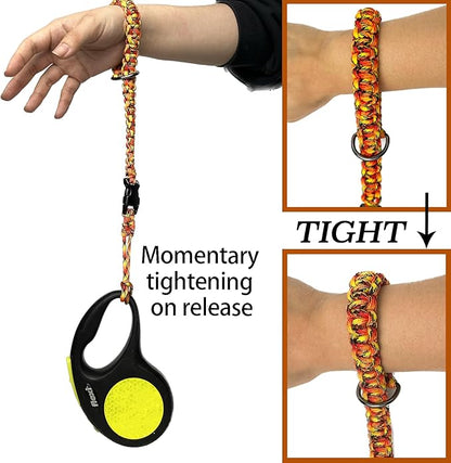 Hands Free Adjustable Wrist Strap for Dog Leash,Security Strap for Retractable Dog Leashes,Orange