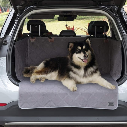 Petsfit SUV Cargo Liner for Dogs, Water-Resistant Scratchproof Dog Cover for Car with Side Flap, Durable Washable Dog Trunk Cover for SUV Against Dirt and Pet Hair, Large Size Universal Fit, Gray