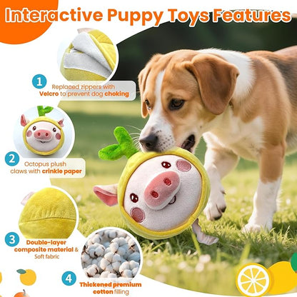 Interactive Dog Toys, [Newly Upgraded] Moving Dog Toy to Keep Them Busy, Bouncing Dogs Toy/Squeaky Rolling Ball with Jumping Music Mode for Small Medium Large Dogs (Upgrade Pig)