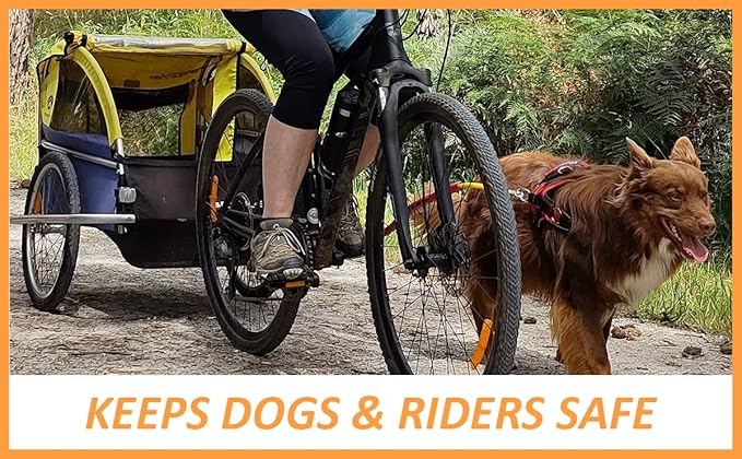 Bike Tow Leash Best Dog Bike Leash (Orange)