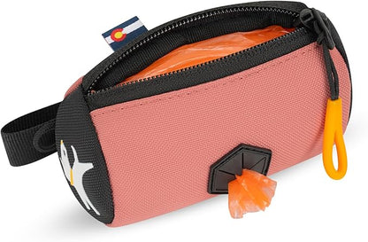 OllyDog Scoop Pick Up | Dog Poop Bag Holder | Lightweight & Water-Resistant Dispenser | Leash Attachment for Hands-Free Carry | Fits Standard Waste Bag Rolls (Desert)