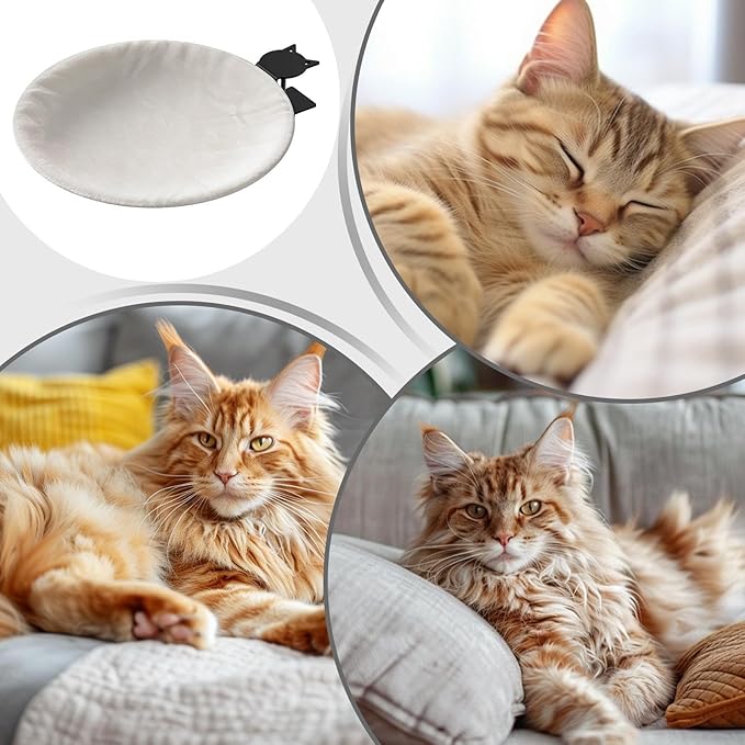 Elevated Hammock Bed, Clip On Cat Desk Cushion, 24x16 Inches Pet Cushion with Removable Cover Feature, Soft Fabric Hanging, Cat Bed with Space Saving Design, Interactive Indoor Rest for Cats