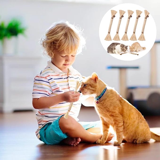 Natural Silvervine Dental Sticks, Silvervine Sticks for Cats, Natural Dental Stick (5pc)