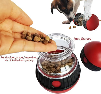 Dog Food Puzzle Toys, Adjustable Dog Treat Dispensing Dogs Toys, Interactive Chase Slow Feeder for Boredom and Stimulating, IQ Training for Small Medium Dogs