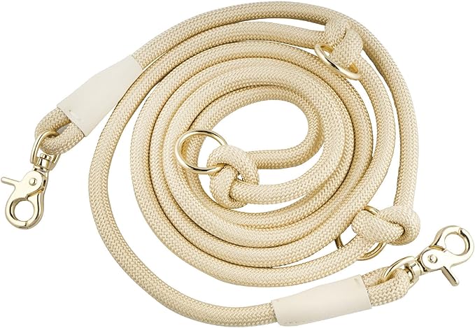 8.5ft Multifunctional Hands Free Nylon Rope Waist Dog Leash, Adjustable Shoulder Crossbody Walking Lead