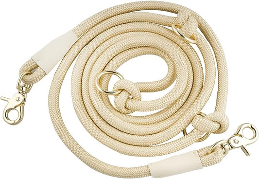 8.5ft Multifunctional Hands Free Nylon Rope Waist Dog Leash, Adjustable Shoulder Crossbody Walking Lead