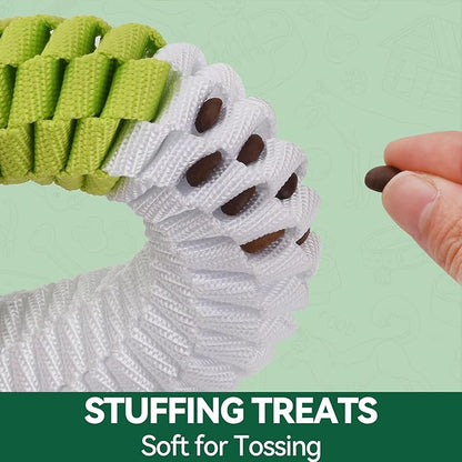 AUSCAT Carrot Dog Rope Toy, Durable Tug of War Toy with Squeaker, Braided Teething Toys for Small Medium Large Dogs, Radish