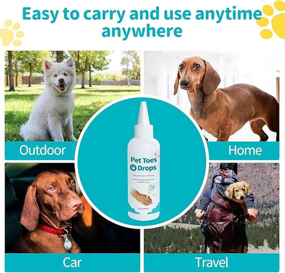 Dog Paw Cleaning Solution,3.4 FL Oz Pet Paw Cleaner,Dog Paw Cleaner, Pleasant Smell Dog Foot Cleaner, Deep Clean Paw Cleaner for Dogs and Cats,No Rinse Dog Paw Washer
