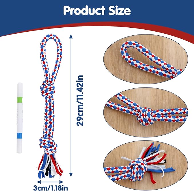 2pcs Small Dog Rope Toys, Puppy Rope Toys Teething, Rope Puppy Teething Toy for Aggressive Chewers for Puppys Small Dogs Teeth Health, Relieve Boredom
