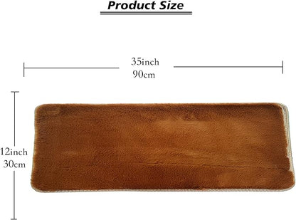 Soft Cat Window Sill Dog Pad Perch,Fluffy Windowsill Dog Pet Mat Pillow Seat Bed, Cat Pet Cushion for Window Sill Mat (Coffee, 12"x35")
