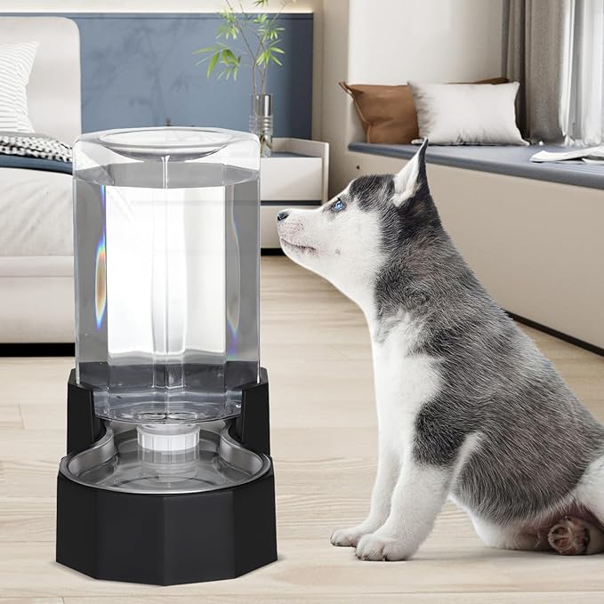 Sfozstra Large Dog Water Dispenser: 7L Automatic Gravity Water Feeder - Less Refills All-Day Water - No Mess Keeps Floors Dry - No Electricity - for Medium Dogs & Multi-Pet Homes - Workday/Pet Station