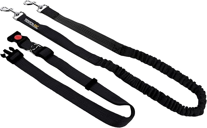 Regatta Hands Free Jogging Dog Leash (One Size) (Black)