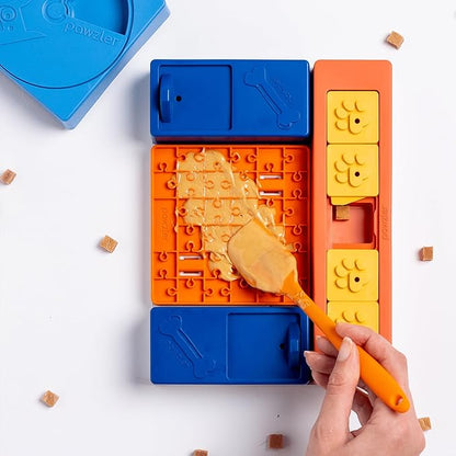 Dog Puzzle Level 1 – Beginner Interactive Dog Toy for Puppy Enrichment and Mental Stimulation – Modular Treat Dispensing Puzzle for Small to Large Dogs – Beginner Set