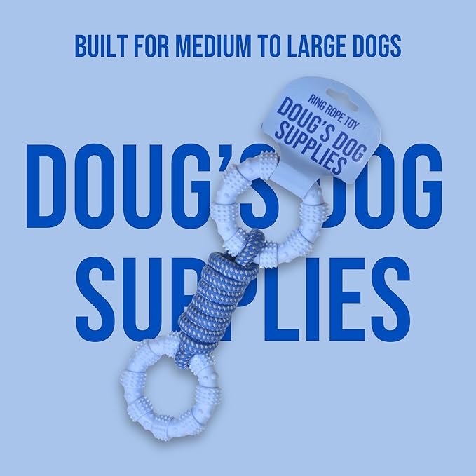 Doug's Dog Supplies Ring Rope Toy – Tug of War Toy for Medium & Large Dogs | Tug & Play Dog Toy