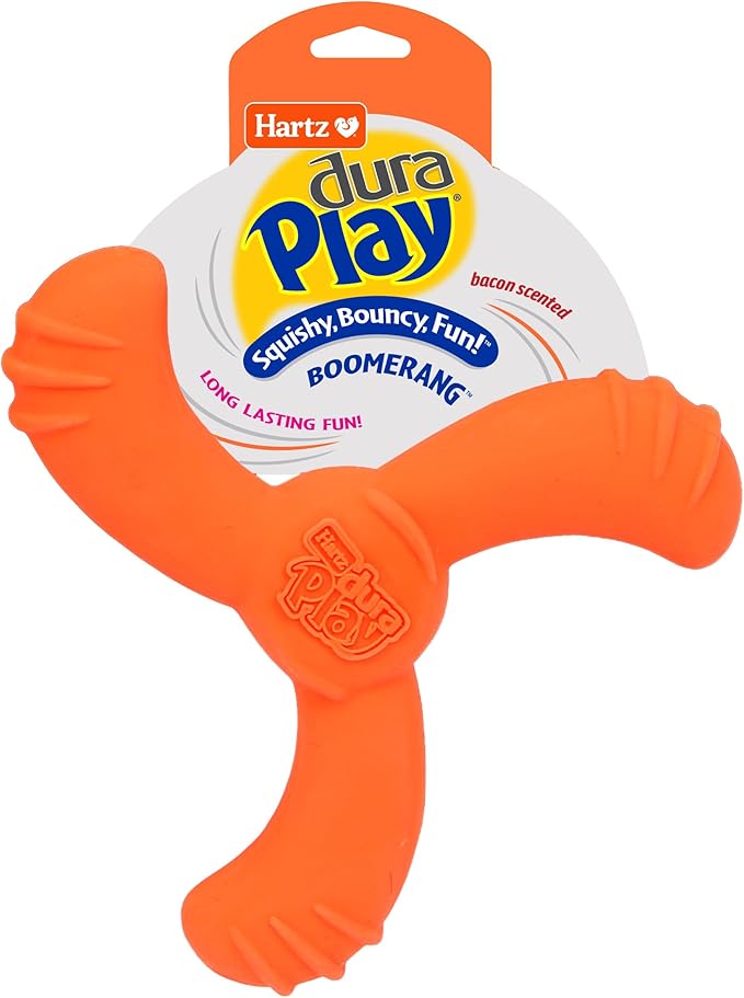 Hartz DuraPlay Bacon Scented Dog Toys, Medium/Large ( Colors may vary ) All Breed Sizes