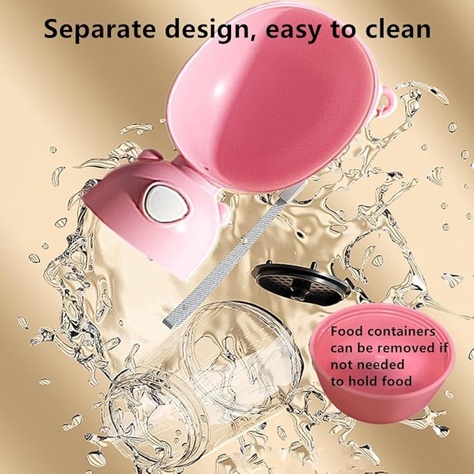 Outdoor Dog Water Bottle Dispenser Food Container- Leak Proof for Portable Dogs Water Dispenser, Outdoor Drink Bottles for Dog, Cat, Puppy, Pet, Essential Items for Dog Travel, Walking, Hiking