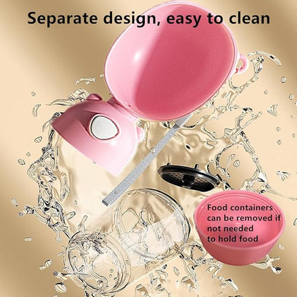 Outdoor Dog Water Bottle Dispenser Food Container- Leak Proof for Portable Dogs Water Dispenser, Outdoor Drink Bottles for Dog, Cat, Puppy, Pet, Essential Items for Dog Travel, Walking, Hiking
