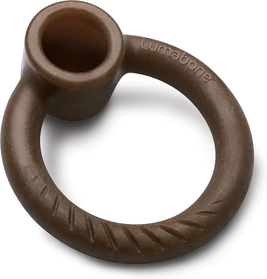 Lumabone Ring Stuffer Durable Chew Toy for Aggressive Chewers, Real Beef, Made in USA, Small