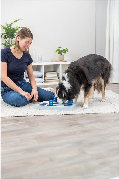 TRIXIE Chess Dog Activity Interactive Toy, Level 3 Food Puzzle Game, Brain Teasing Treat Dispenser, IQ and Mental Development Toy for Smart Dogs, Enrichment Toy for Boredom Busting
